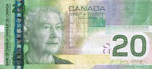 CAD Twenty Dollar $20 Bill Front