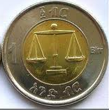 ETB Birr Br1 Coin Tail