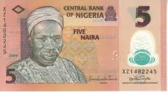 NGN Five Naira ₦5 Bill Front